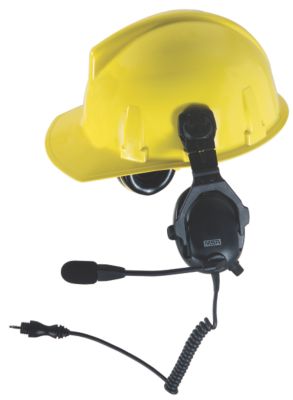 Connect-by-Cable Cap Mounted Headsets